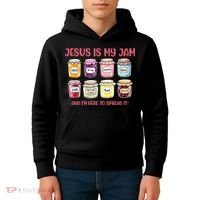 Jesus Is My Jam And I'm Here To Spread Kids Hoodie thumb 4