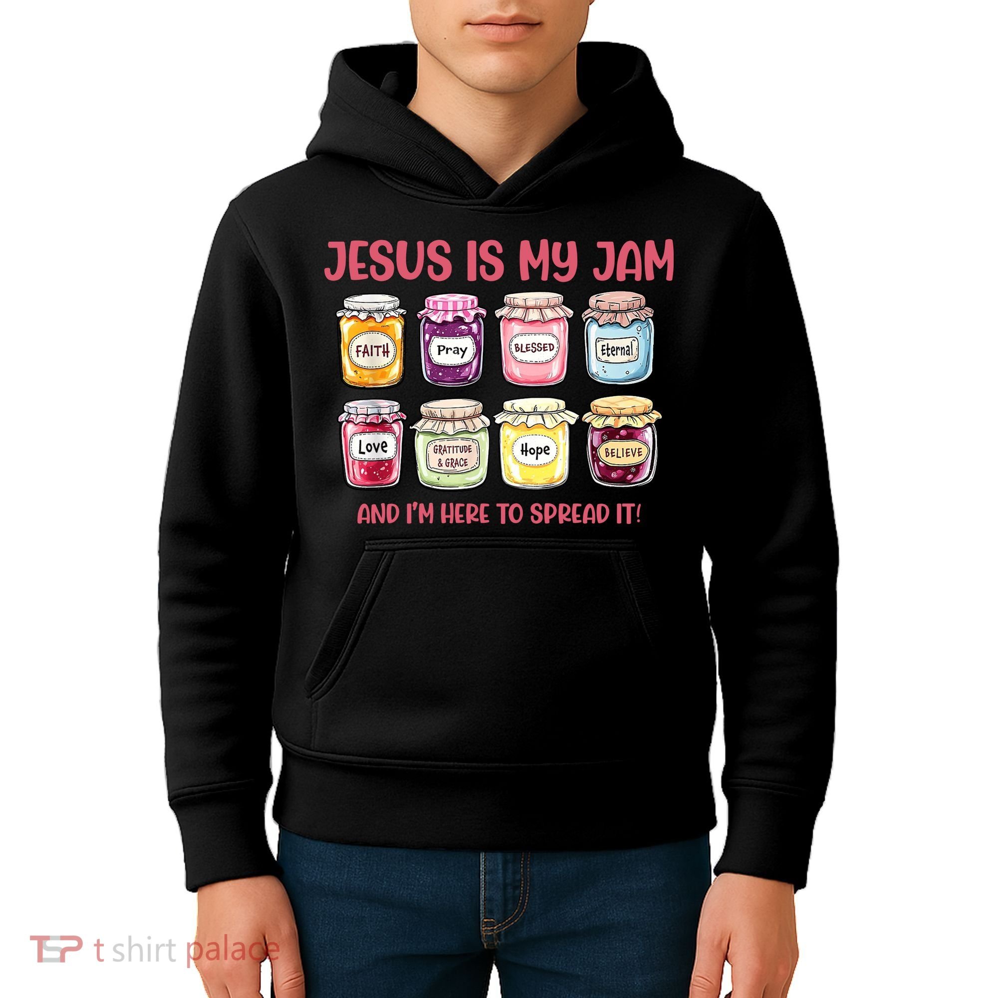 Jesus Is My Jam And I'm Here To Spread Kids Hoodie