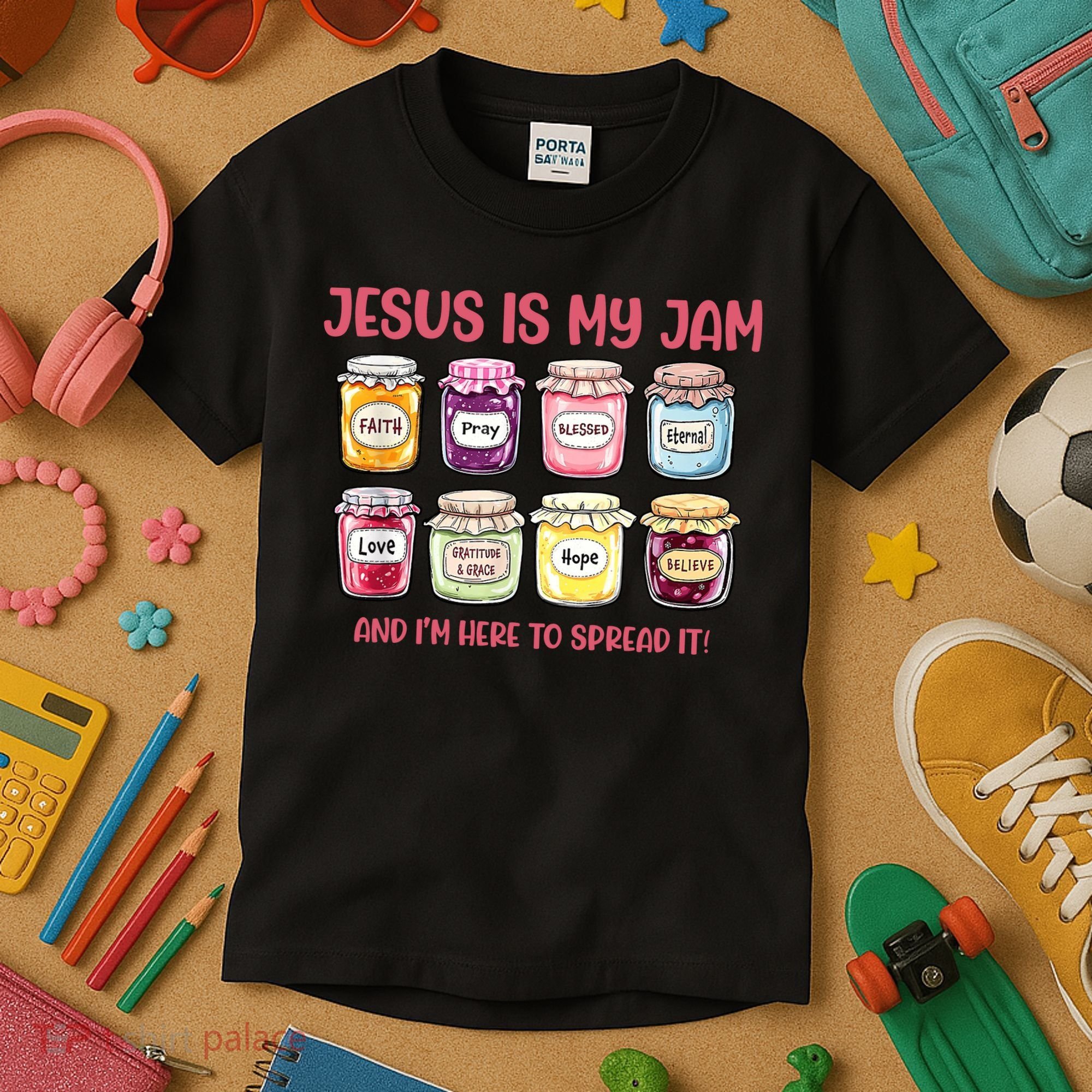 Jesus Is My Jam And I'm Here To Spread Kids T-Shirt