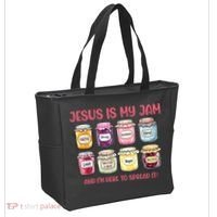 Jesus Is My Jam And I'm Here To Spread Tote Bag thumb 2