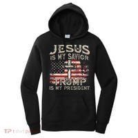 Jesus Is My Savior Trump Is My President Women's Hoodie thumb 0
