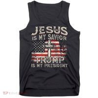 Jesus Is My Savior Trump Is My President Tank Top thumb 0