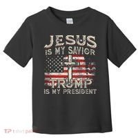 Jesus Is My Savior Trump Is My President Toddler T-Shirt thumb 0