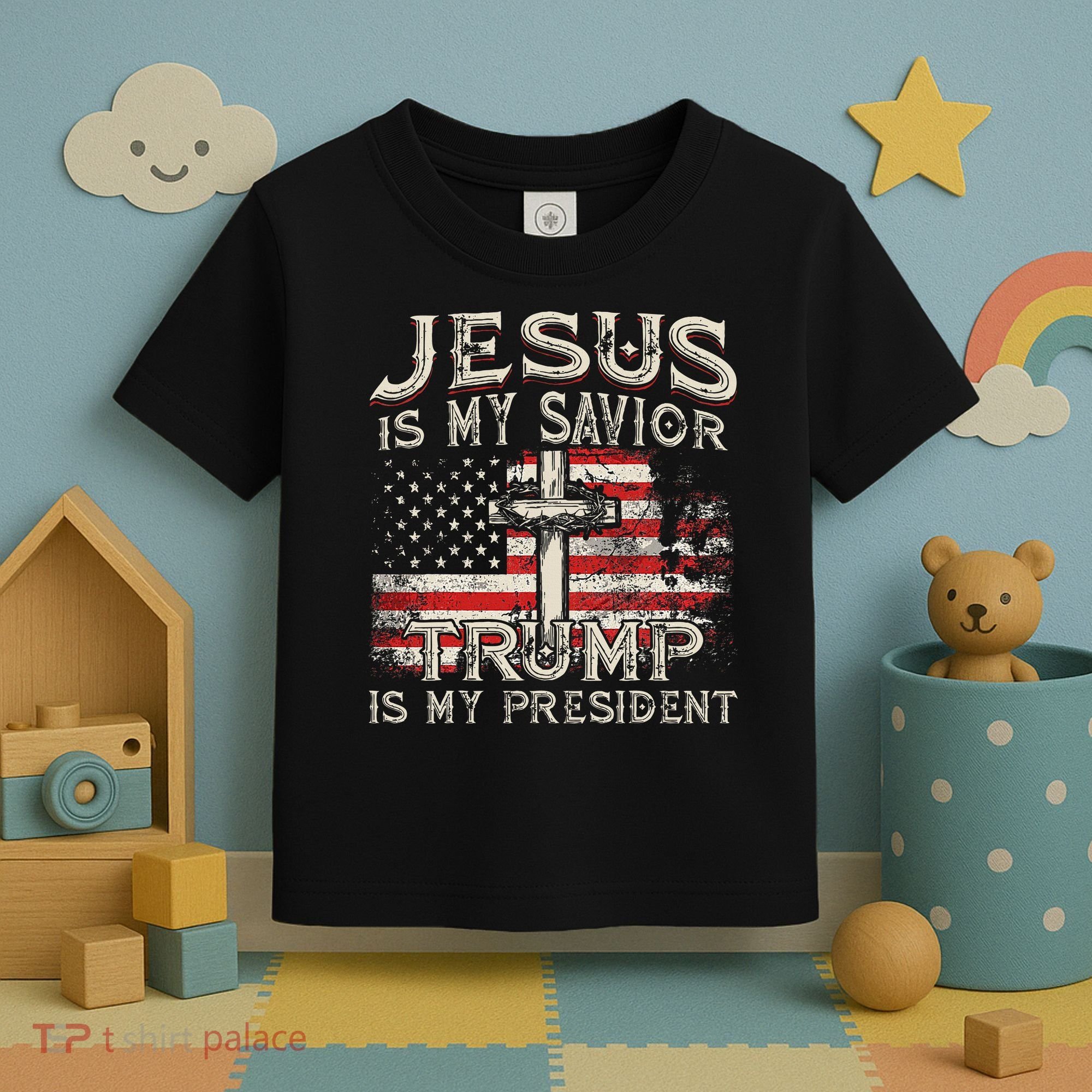 Jesus Is My Savior Trump Is My President Toddler T-Shirt