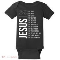 Jesus Is My Lord My Everything Christianity Quote Baby Bodysuit thumb 0