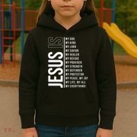 Jesus Is My Lord My Everything Christianity Quote Kids Hoodie thumb 3