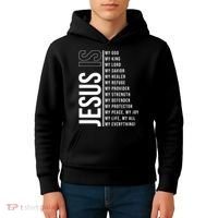 Jesus Is My Lord My Everything Christianity Quote Kids Hoodie thumb 4