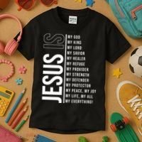 Jesus Is My Lord My Everything Christianity Quote Kids T-Shirt thumb 3