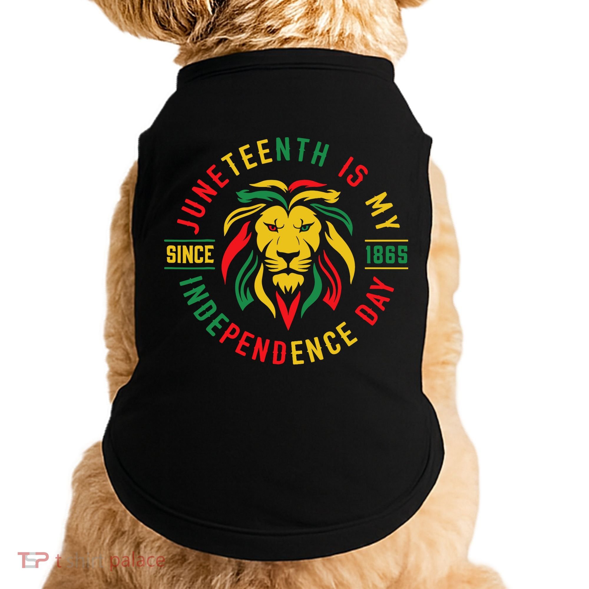 Juneteenth Is My Independence Day Lion Free Ish Since 1865 Doggie Tank