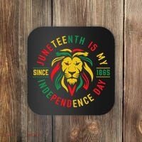 Juneteenth Is My Independence Day Lion Free Ish Since 1865 Coaster thumb 0