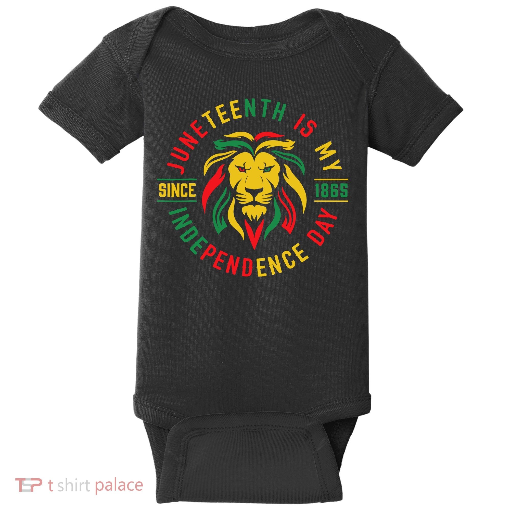 Juneteenth Is My Independence Day Lion Free Ish Since 1865 Baby Bodysuit
