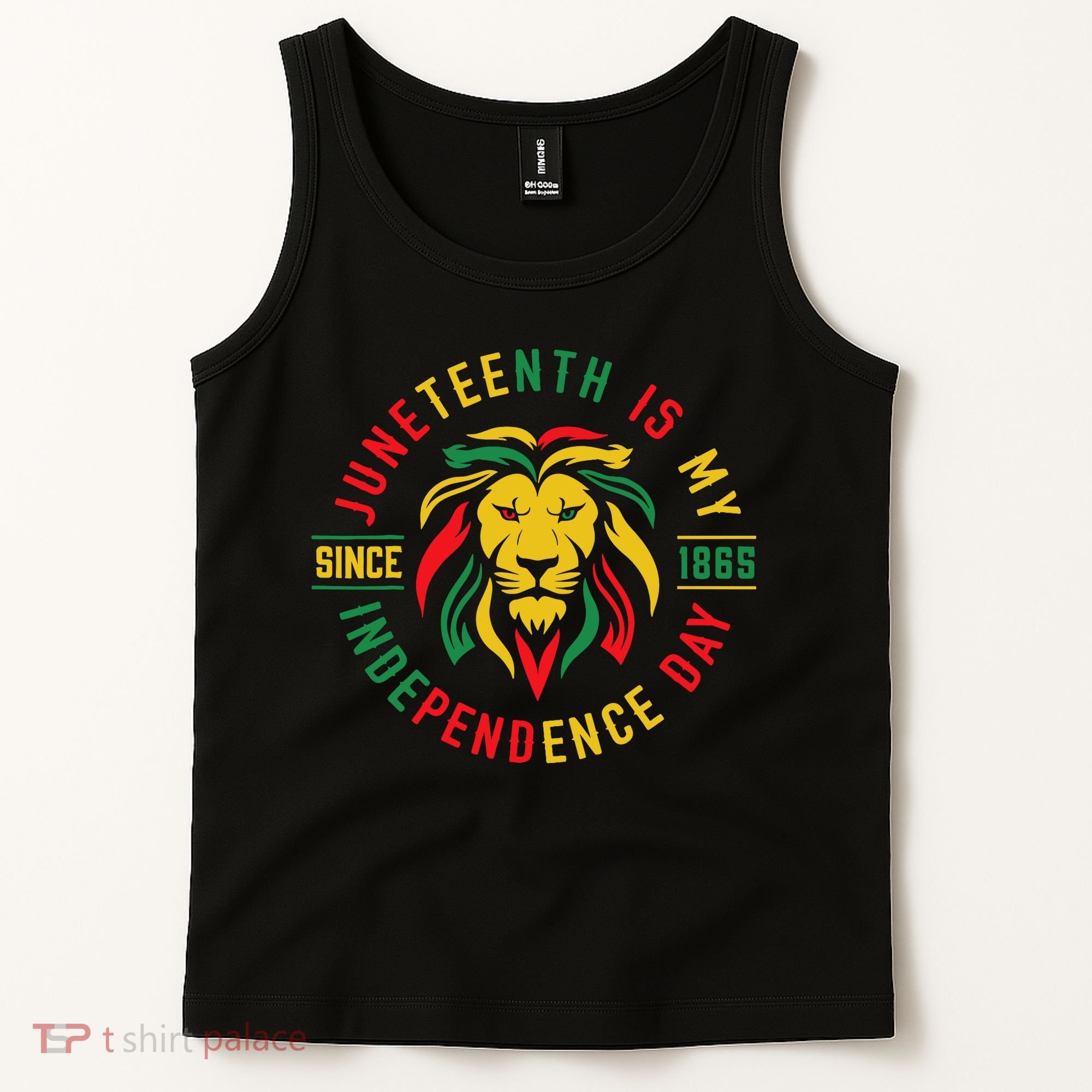 Juneteenth Is My Independence Day Lion Free Ish Since 1865 Tank Top