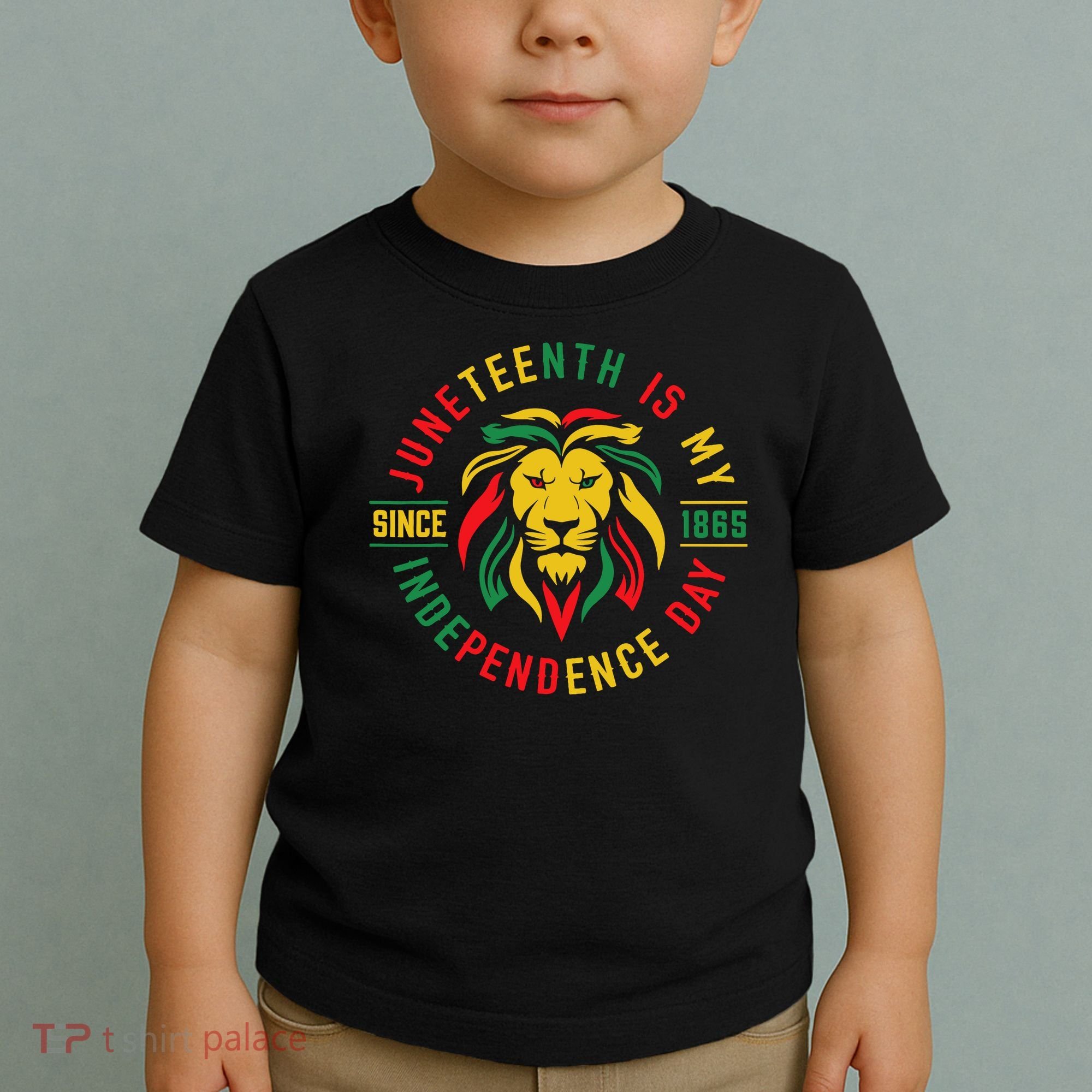 Juneteenth Is My Independence Day Lion Free Ish Since 1865 Toddler T-Shirt