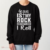 Jesus Is My Rock Baptism Adults Funny Women's Sweatshirt thumb 0