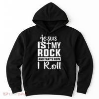 Jesus Is My Rock Baptism Adults Funny Hoodie thumb 0