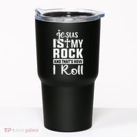 Jesus Is My Rock Baptism Adults Funny Tumbler thumb 0