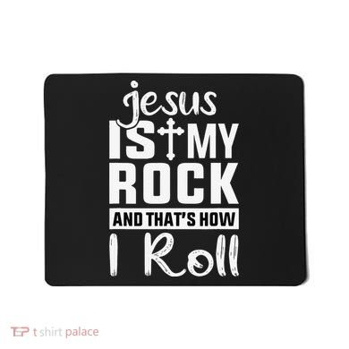 Jesus Is My Rock Baptism Adults Funny Mousepad