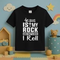 Jesus Is My Rock Baptism Adults Funny Toddler T-Shirt thumb 3