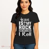 Jesus Is My Rock Baptism Adults Funny Women's T-Shirt thumb 4