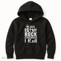 Jesus Is My Rock Baptism Adults Funny Kids Hoodie thumb 0