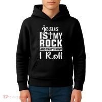 Jesus Is My Rock Baptism Adults Funny Kids Hoodie thumb 4