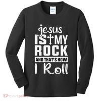 Jesus Is My Rock Baptism Adults Funny Kids Long Sleeve Shirt thumb 0