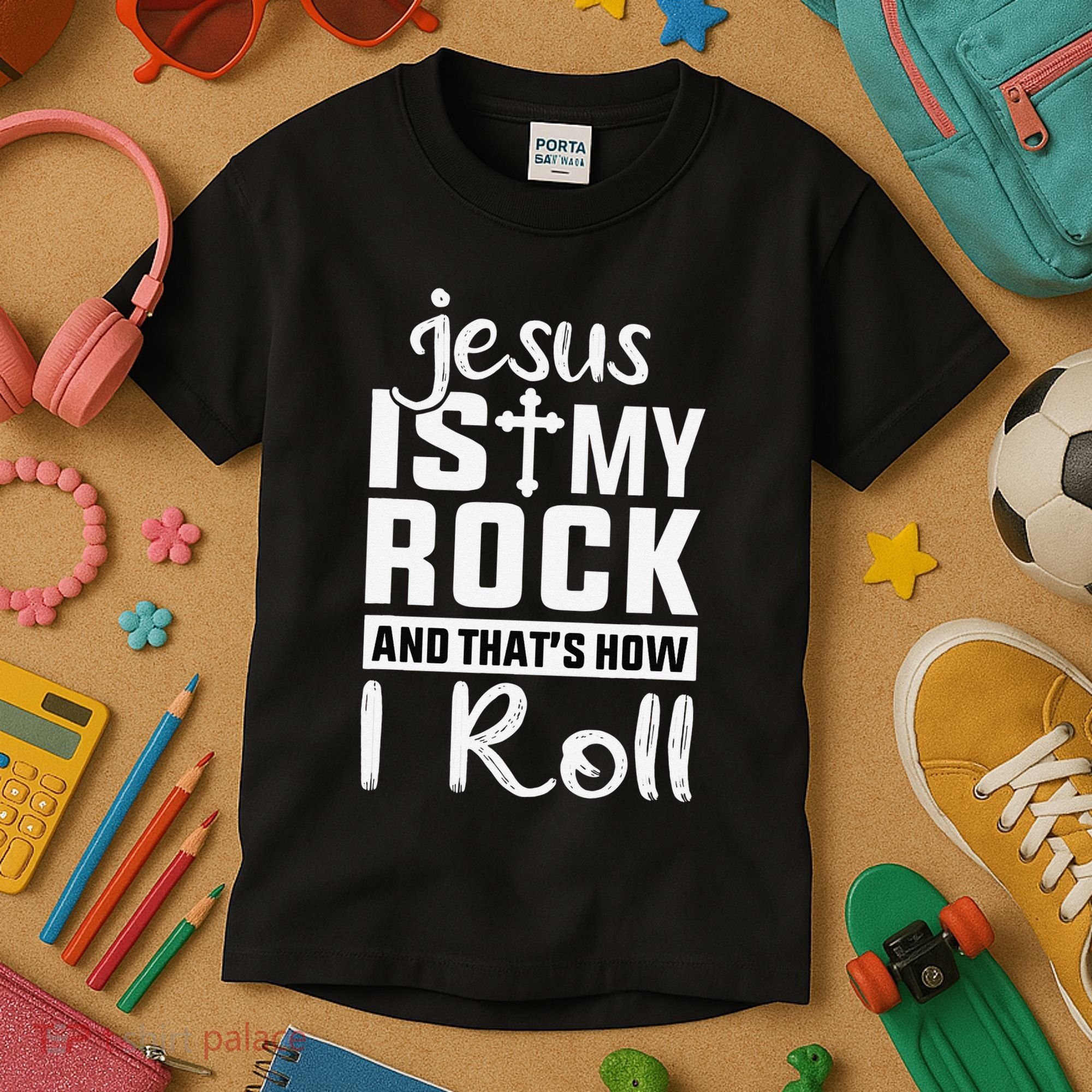 Jesus Is My Rock Baptism Adults Funny Kids T-Shirt