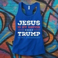 Jesus Is My Savior Trump Is My President Trump 2024 Gift Women's Tank Top thumb 3