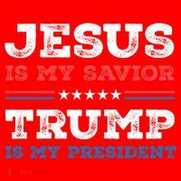 Jesus Is My Savior Trump Is My President Trump 2024 Gift Santa Hat thumb 1