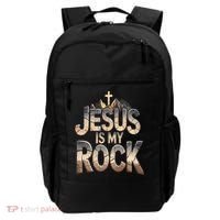 Jesus Is My Rock Religious Christian Biblical Backpack thumb 0