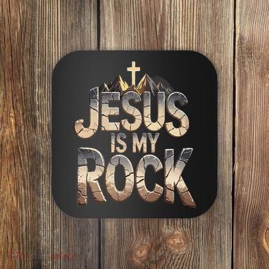 Jesus Is My Rock Religious Christian Biblical Coaster