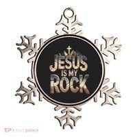 Jesus Is My Rock Religious Christian Biblical Ornament thumb 0