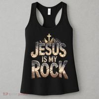 Jesus Is My Rock Religious Christian Biblical Women's Tank Top thumb 3