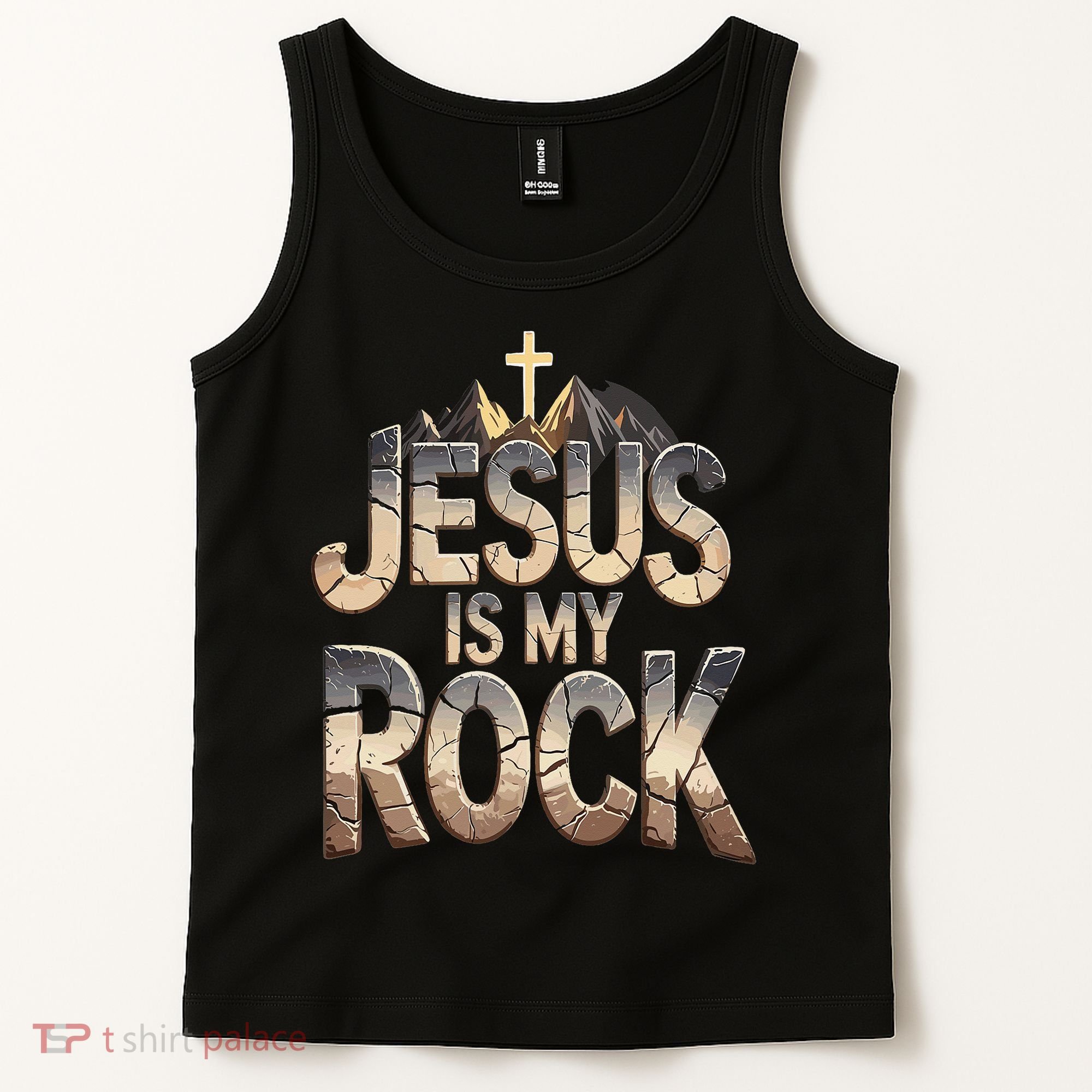 Jesus Is My Rock Religious Christian Biblical Tank Top