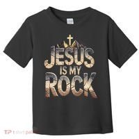 Jesus Is My Rock Religious Christian Biblical Toddler T-Shirt thumb 0