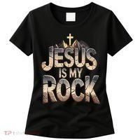 Jesus Is My Rock Religious Christian Biblical Women's T-Shirt thumb 0
