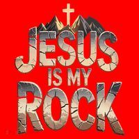 Jesus Is My Rock Religious Christian Biblical Santa Hat thumb 1