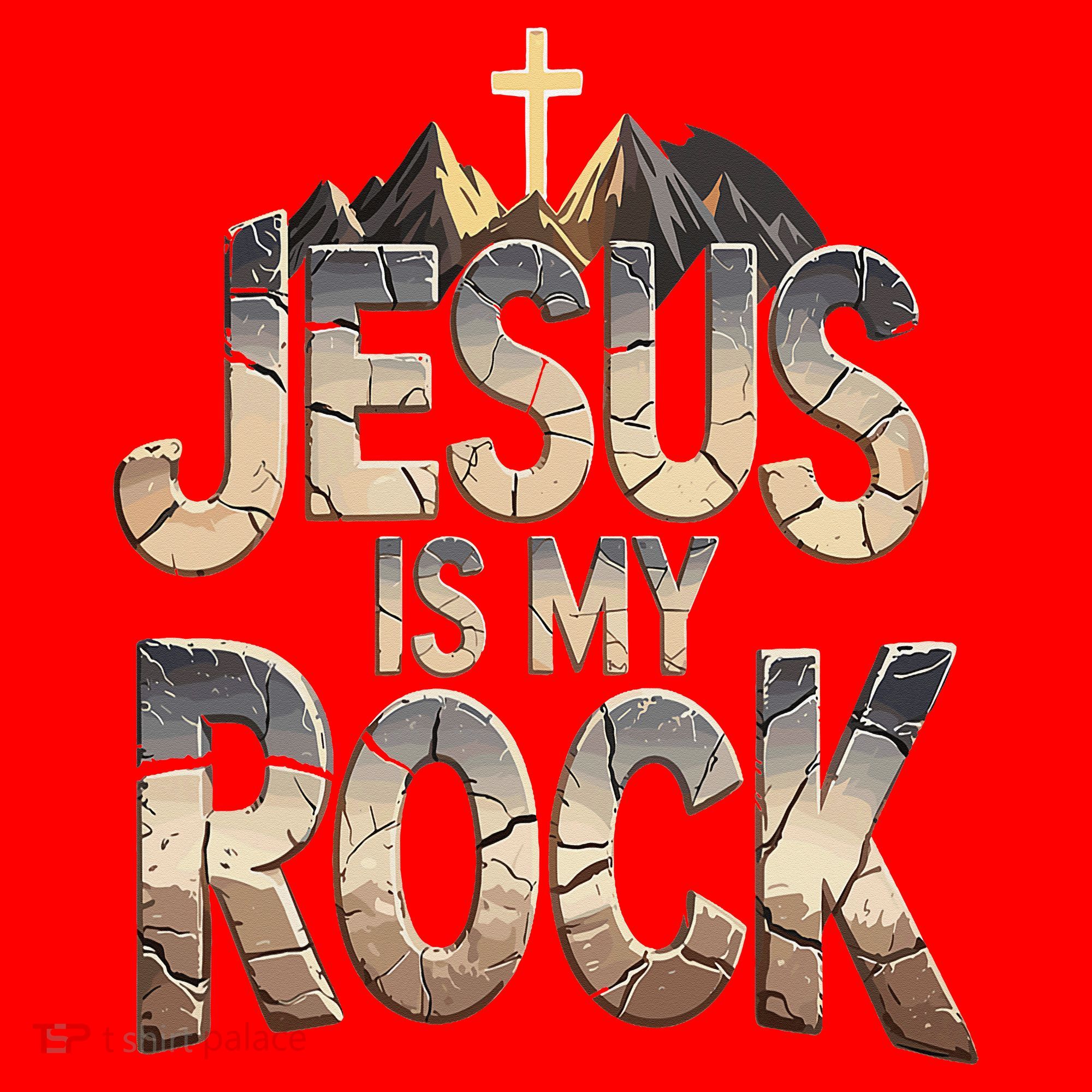 Jesus Is My Rock Religious Christian Biblical Santa Hat