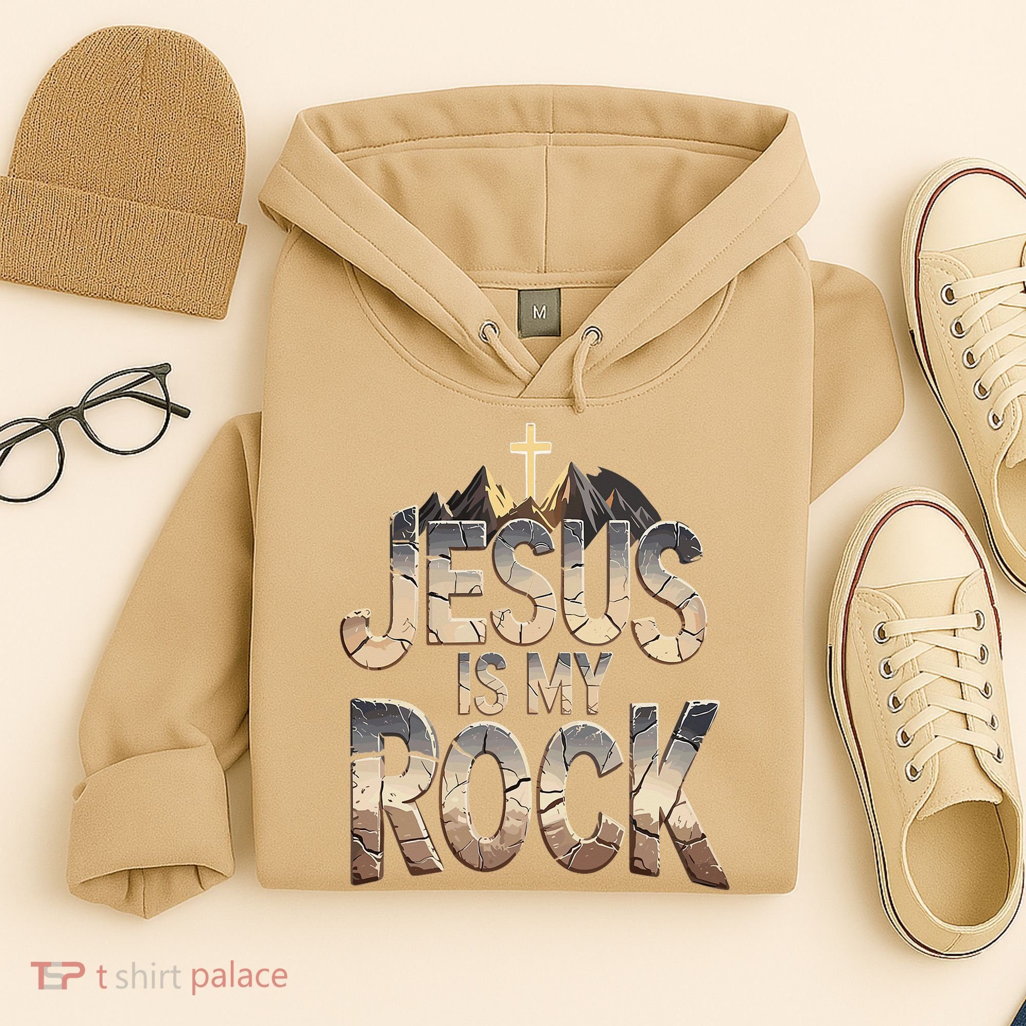 Jesus Is My Rock Religious Christian Biblical Hoodie