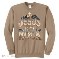Jesus Is My Rock Religious Christian Biblical Sweatshirt thumb 0