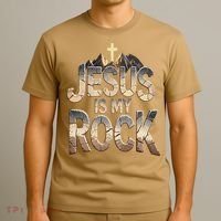 Jesus Is My Rock Religious Christian Biblical T-Shirt thumb 3
