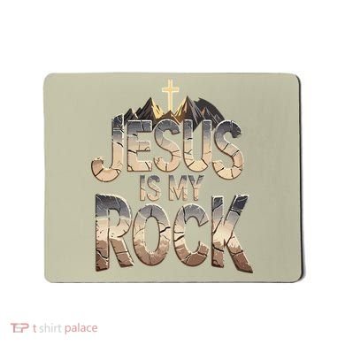 Jesus Is My Rock Religious Christian Biblical Mousepad