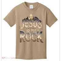 Jesus Is My Rock Religious Christian Biblical Kids T-Shirt thumb 0