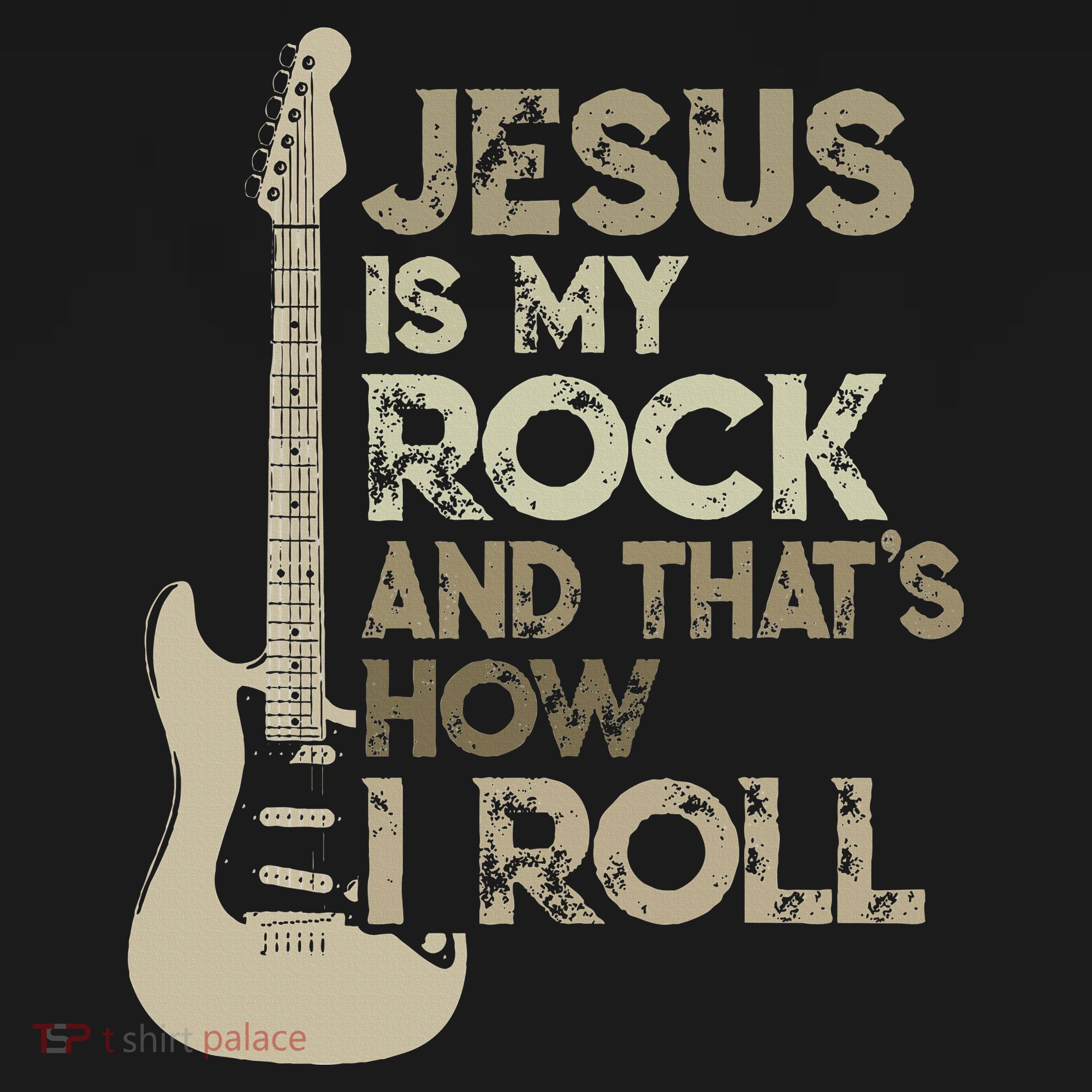 Jesus Is My Rock And That Is How I Roll Christian Guitarist Women's Tank Top
