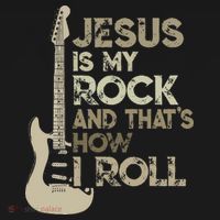 Jesus Is My Rock And That Is How I Roll Christian Guitarist Toddler Hoodie thumb 2