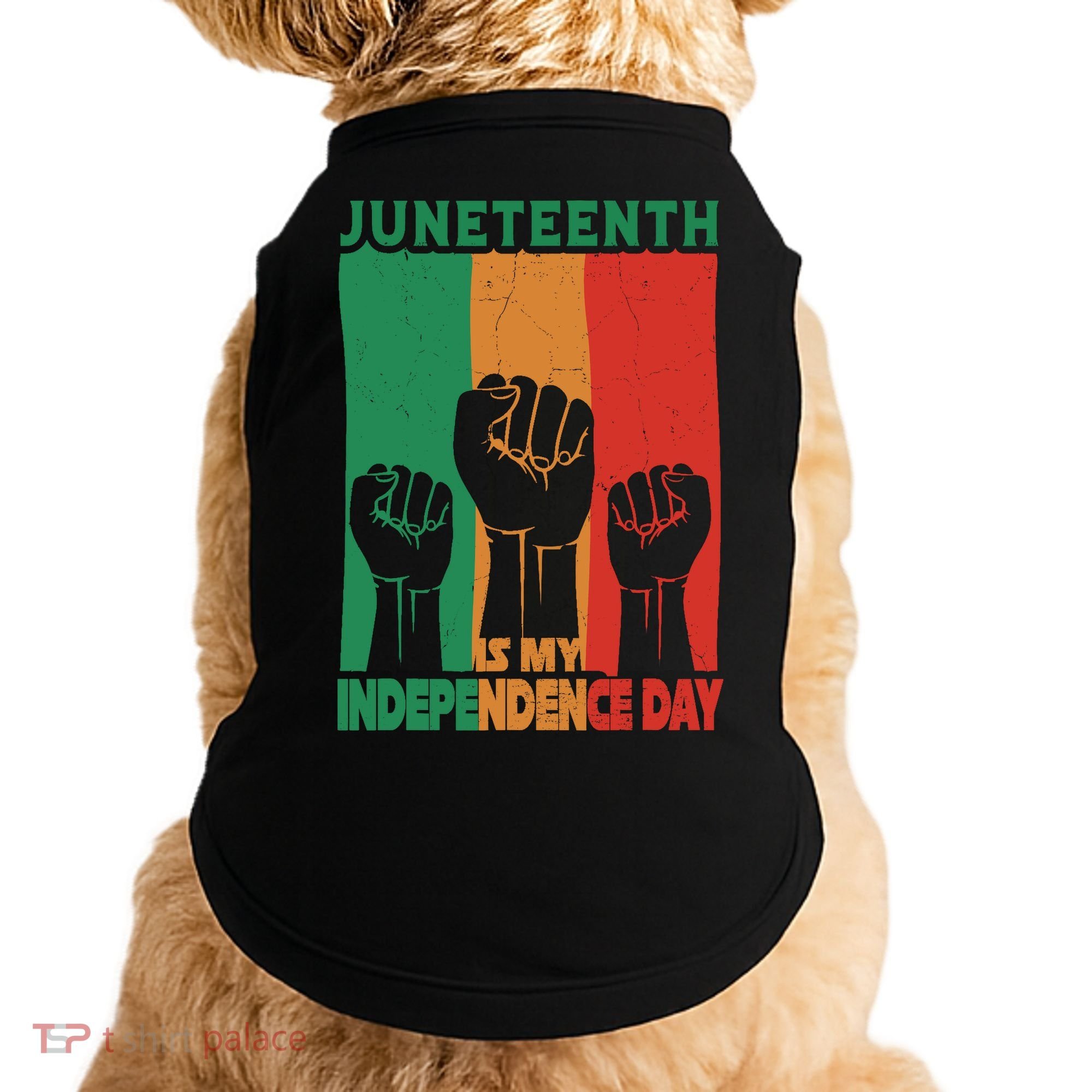 Juneteenth Is My Independence Day Black Queen King Cute Girl Doggie Tank