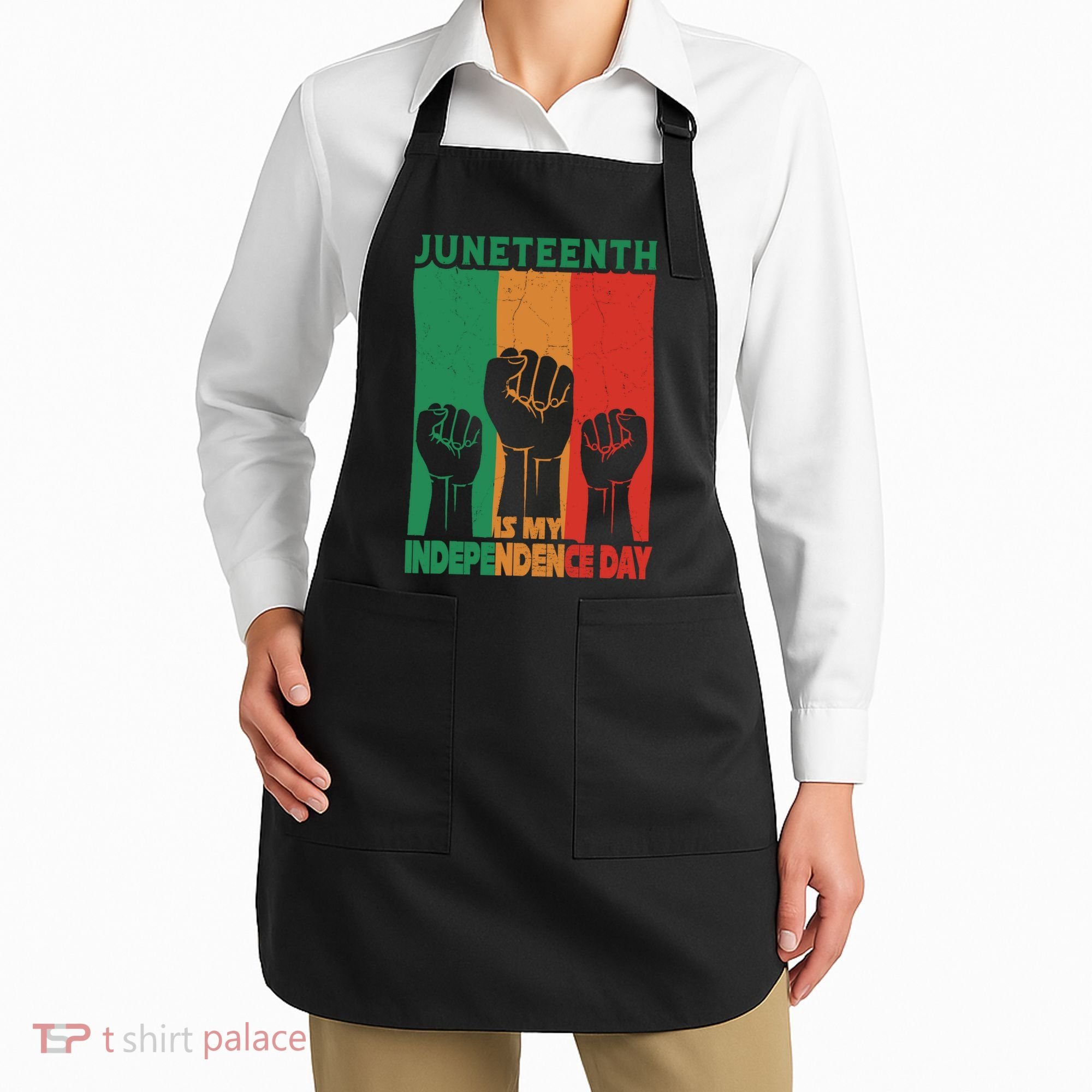 Juneteenth Is My Independence Day Black Queen King Cute Girl Apron