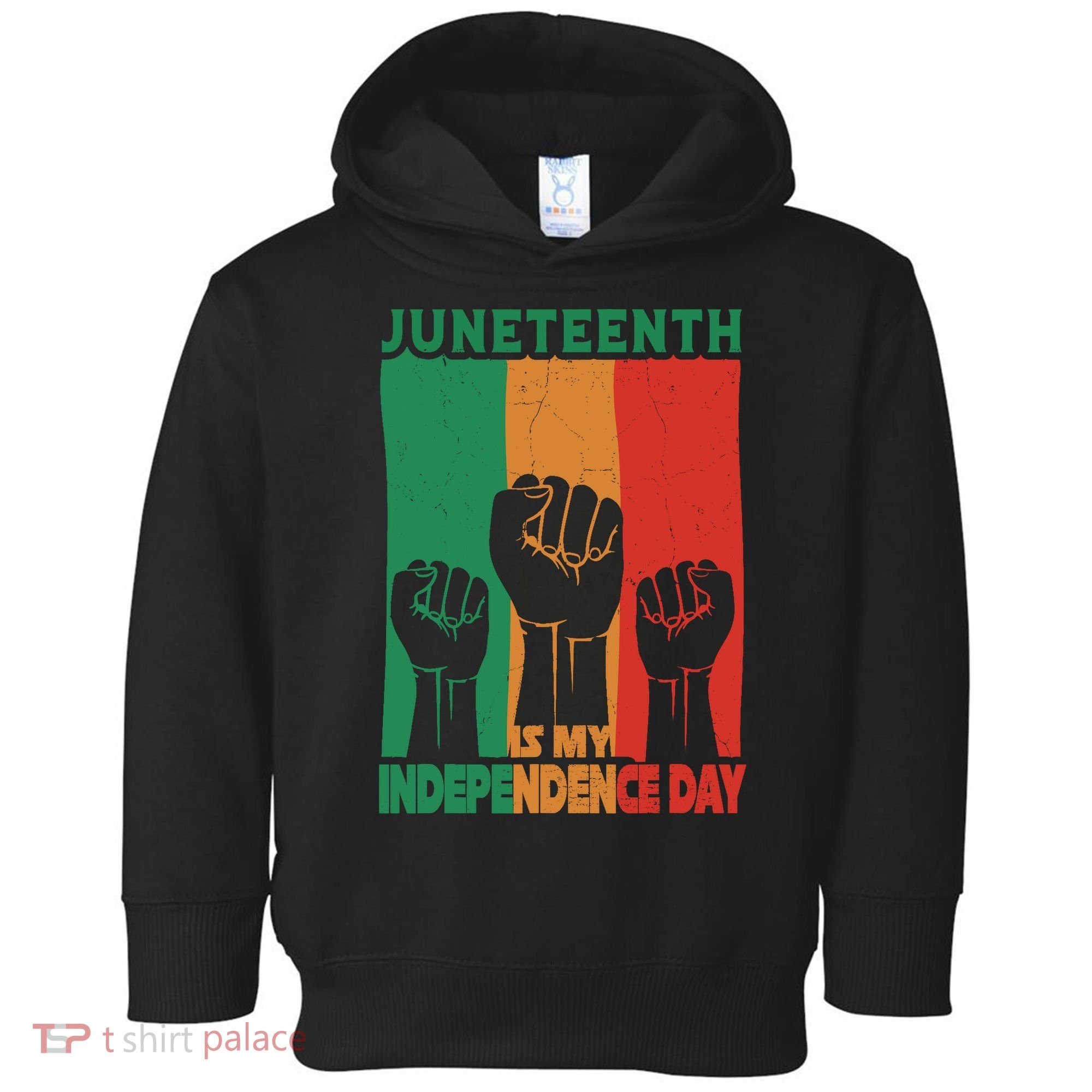 Juneteenth Is My Independence Day Black Queen King Cute Girl Toddler Hoodie