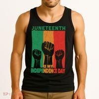 Juneteenth Is My Independence Day Black Queen King Cute Girl Tank Top thumb 3