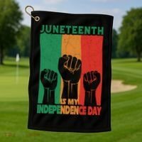 Juneteenth Is My Independence Day Black Queen King Cute Girl Golf Towel thumb 1